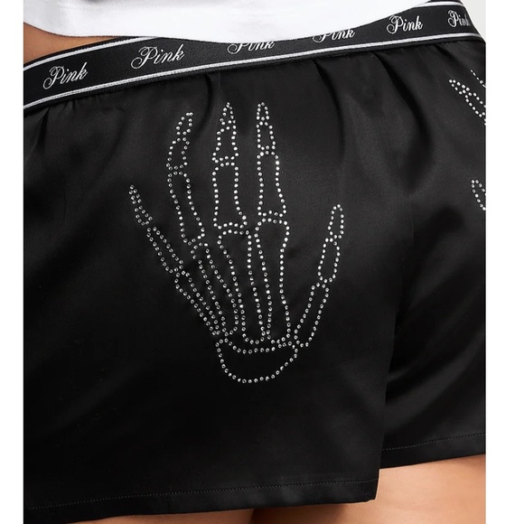 🎃pink skull hands sleep shorts - Picture 2 of 8